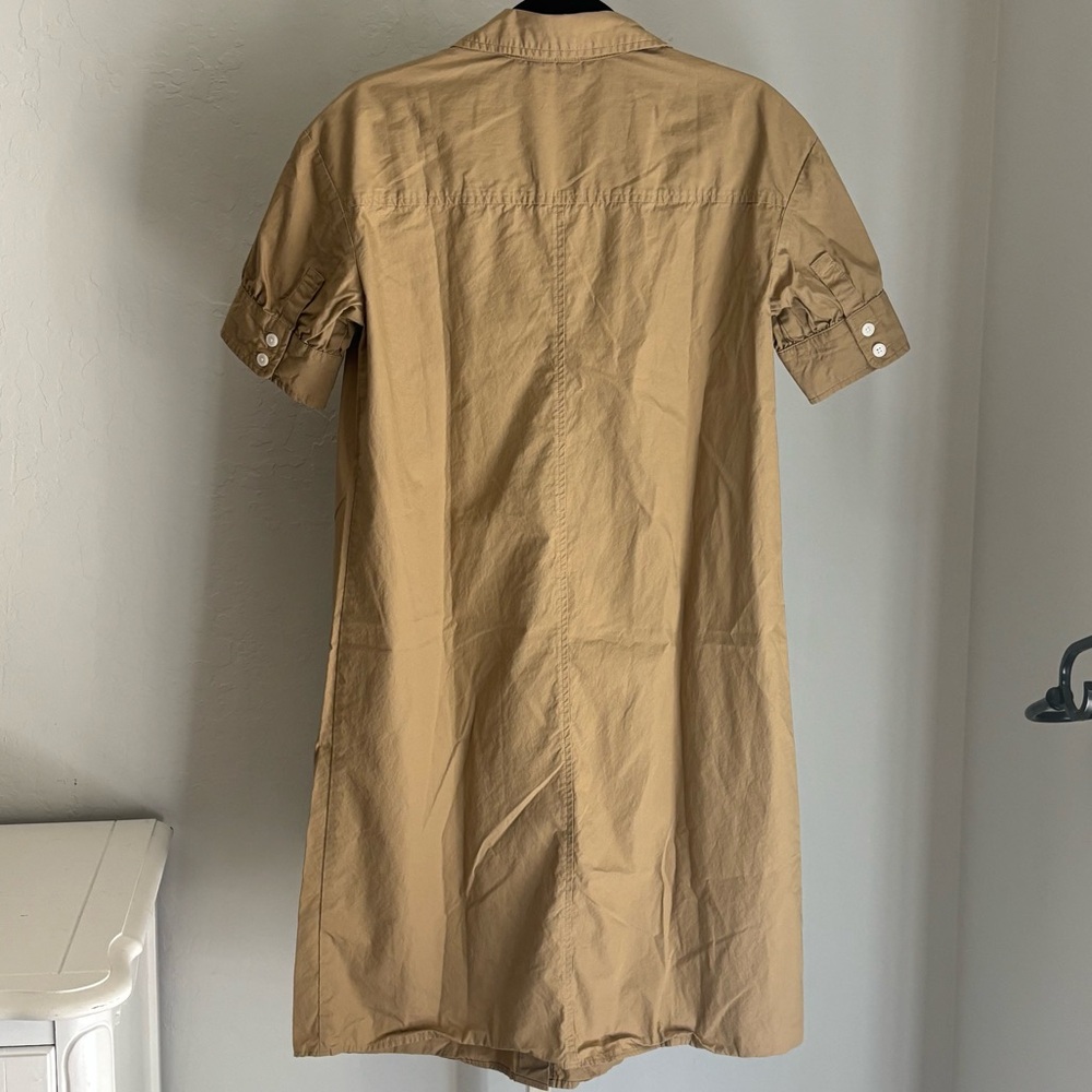 Banana Republic Poplin Knee Length Shirt Dress in Khaki, Size Small - Picture 4 of 9